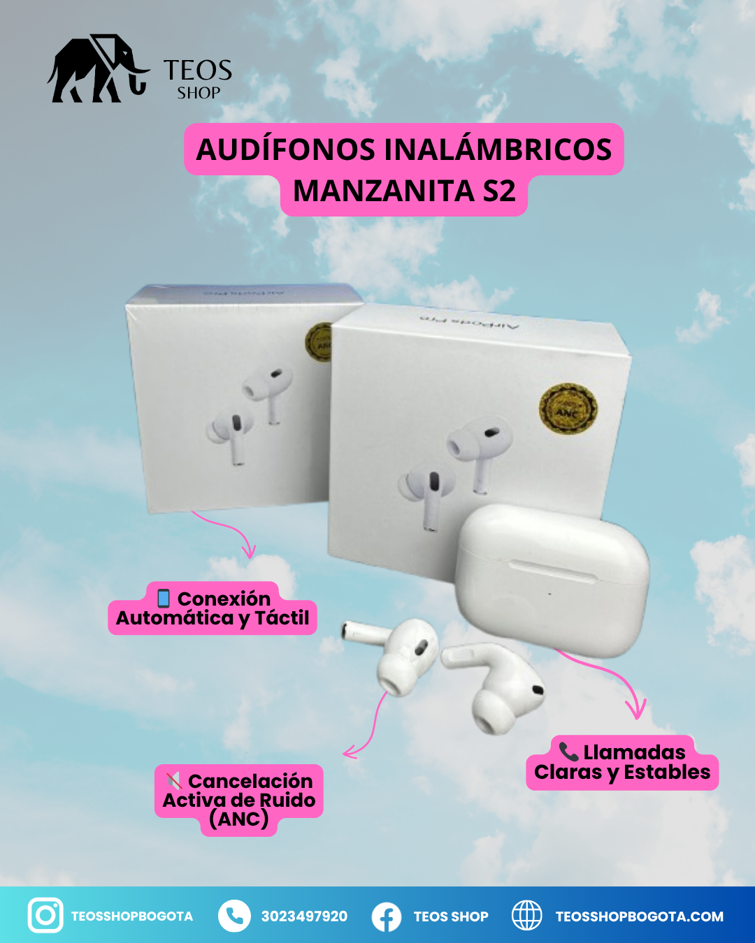 Audífonos inalámbricos manzanita S2