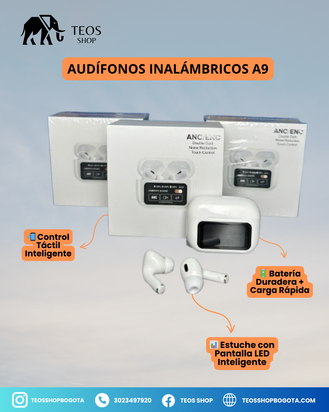 Audífonos inalámbricos A9