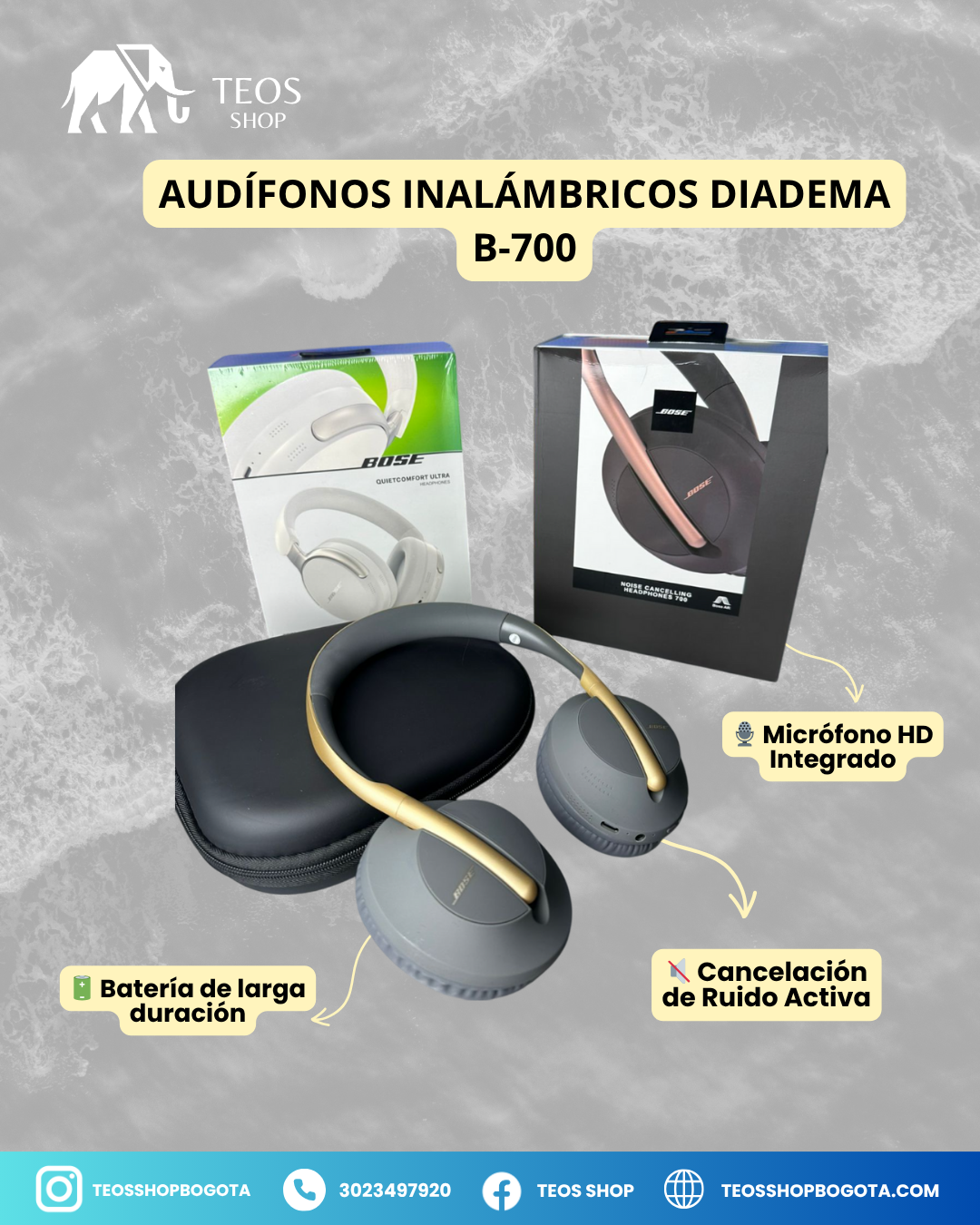Audífonos inalámbricos Diadema B-700