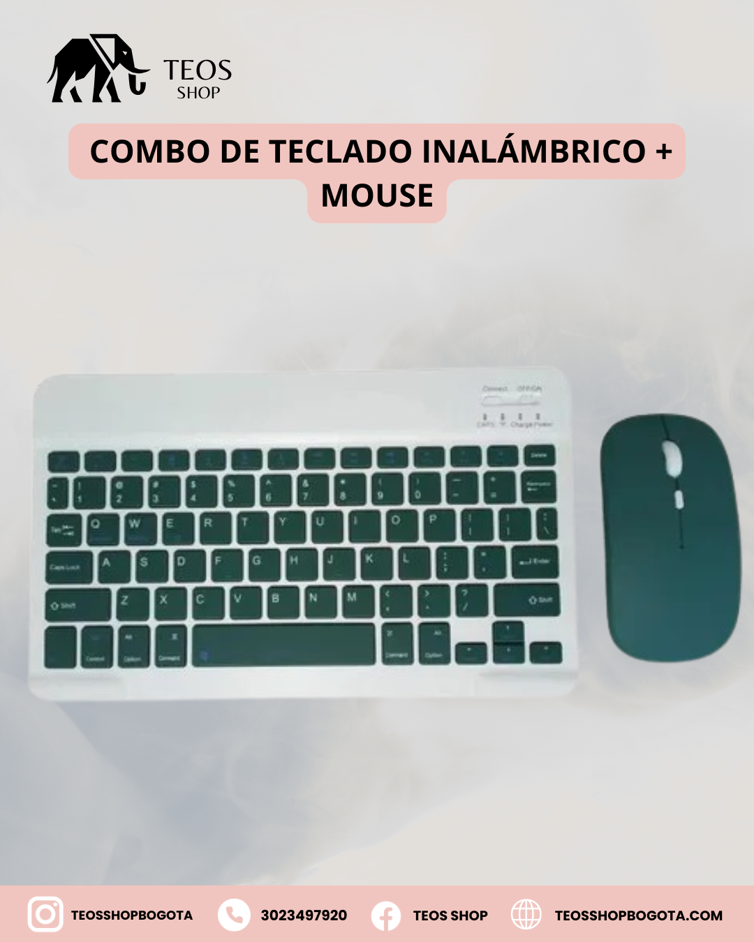 Combo de Teclado Inalámbrico + Mouse