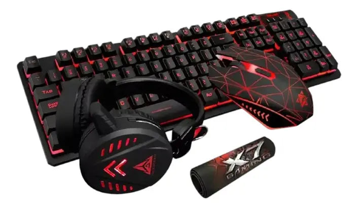 Combo gamer con teclado mouse y audifonos tipo balaca de la mejor calidad