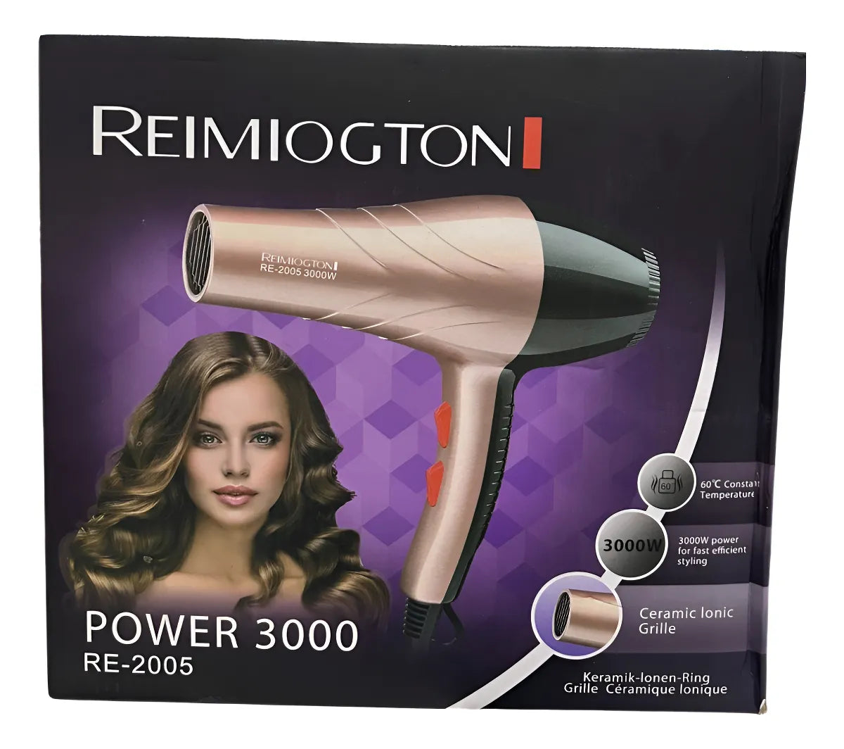 Secador de Cabello Profesional Reimiogton RE-2005 Power 3000