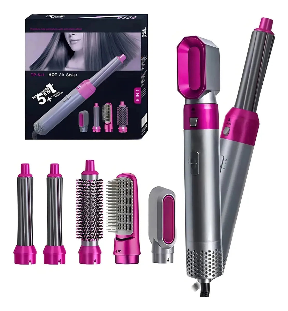 Cepillo secador de cabello 5 en 1