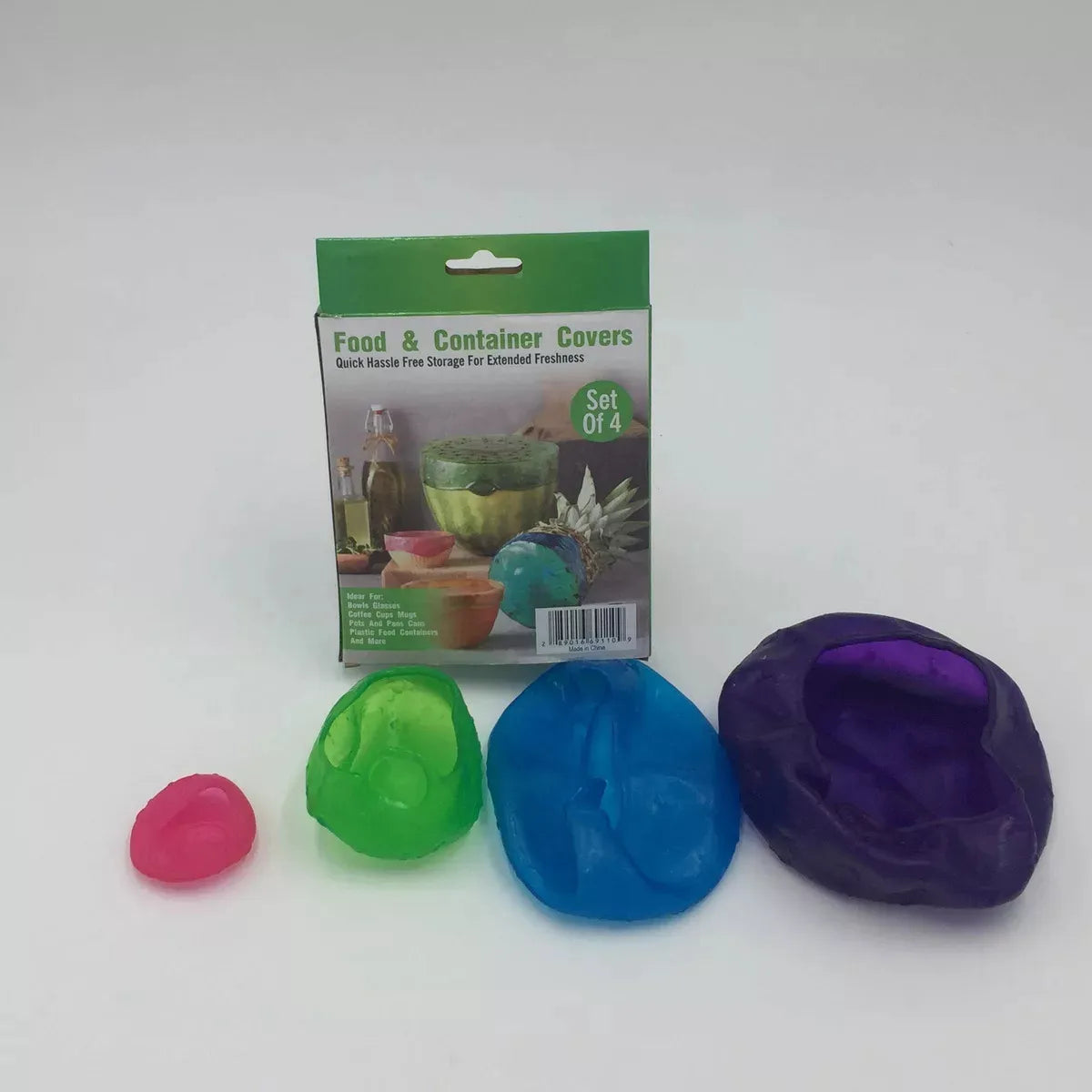 Set de tapas elásticas reutilizables para alimentos y recipientes