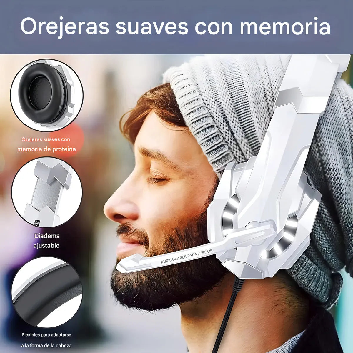 Audífonos Gamer luces RGB G9000 plus