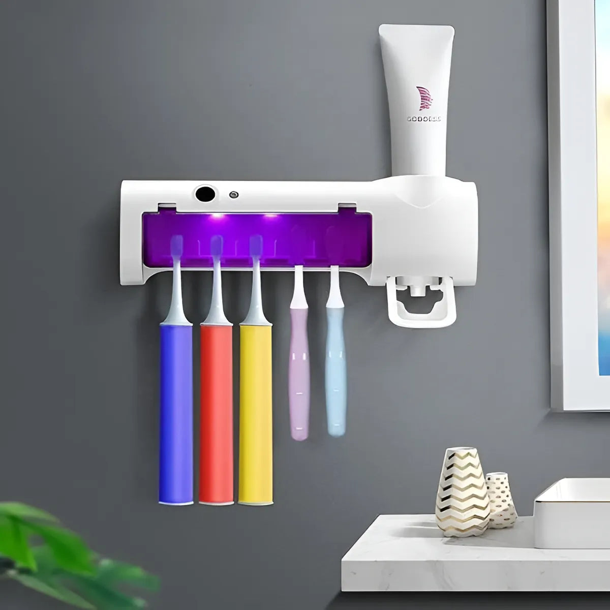 Esterilizador UV multifuncional para cepillos de dientes