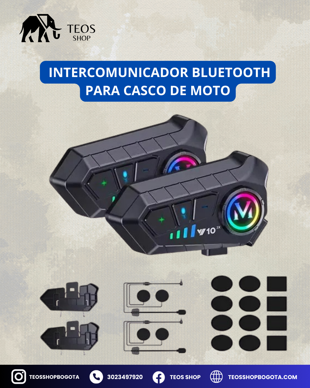 Intercomunicadores Bluetooth para Casco de Moto