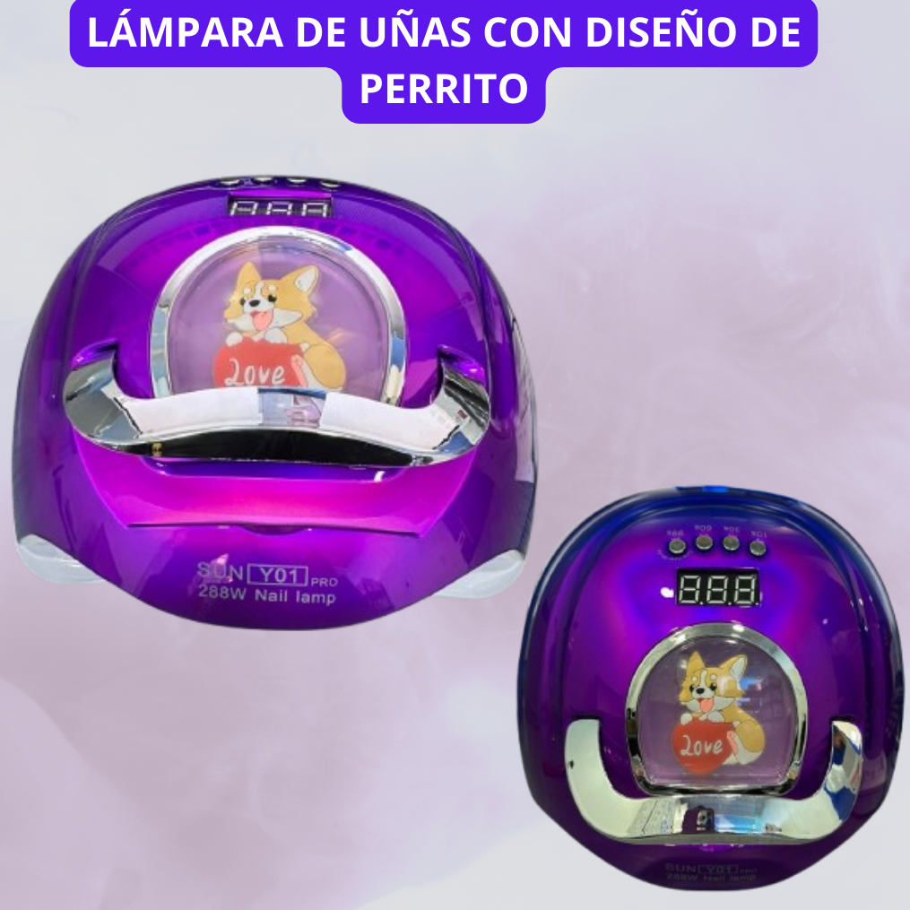 Lámpara de uñas con diseño de perrito