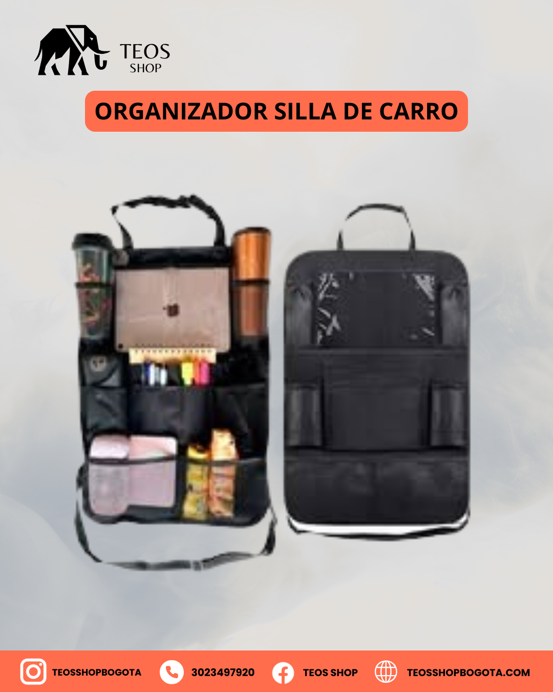 Organizador silla de carro