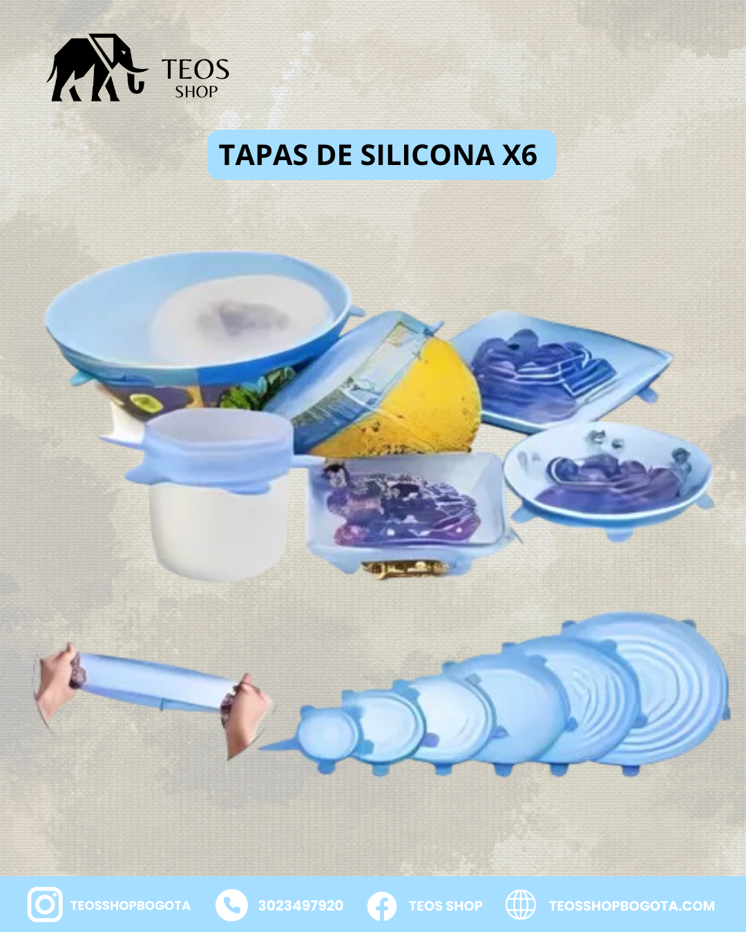 Tapas de silicona X6
