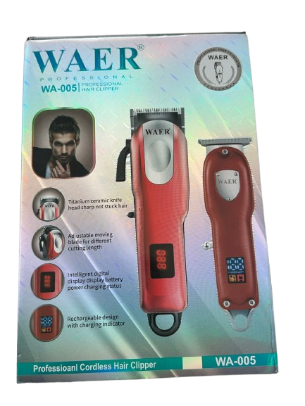 Máquina WAER Profesional WA-005 Dorada 2 en 1 – Corte + Detalle