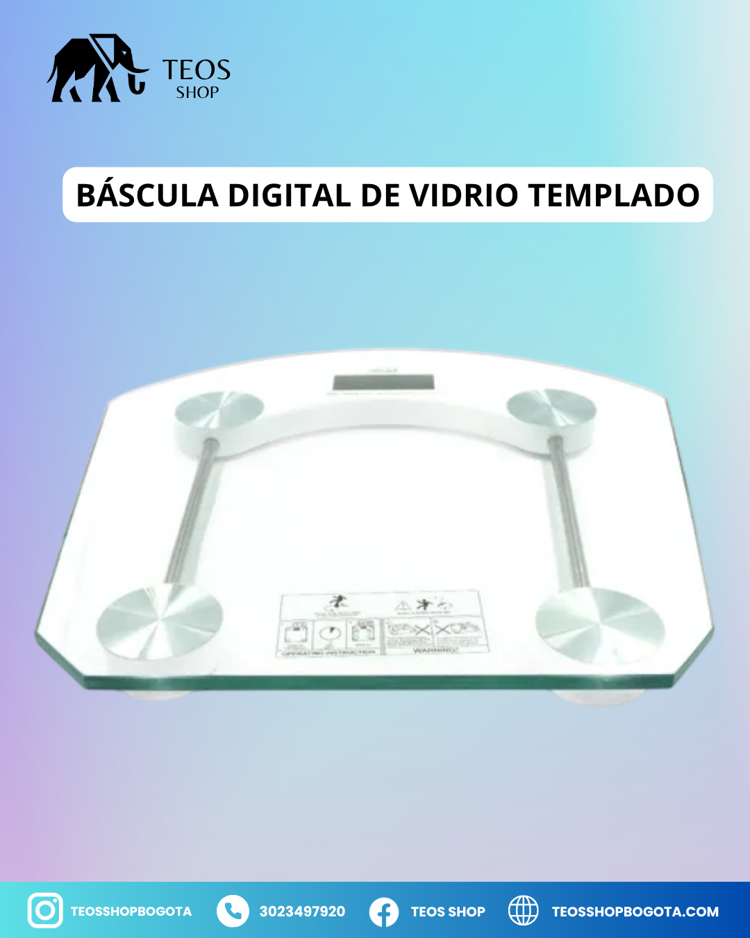 Báscula digital de vidrio templado