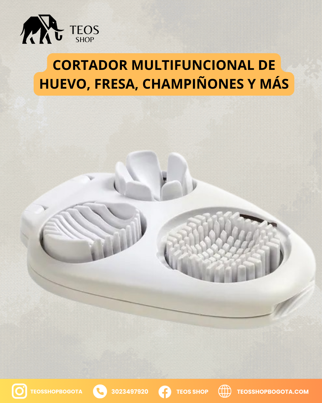 Cortador multifuncional de huevo, fresa, champiñones y más