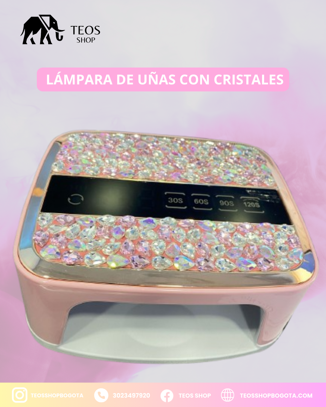 Lámpara de uñas con cristales