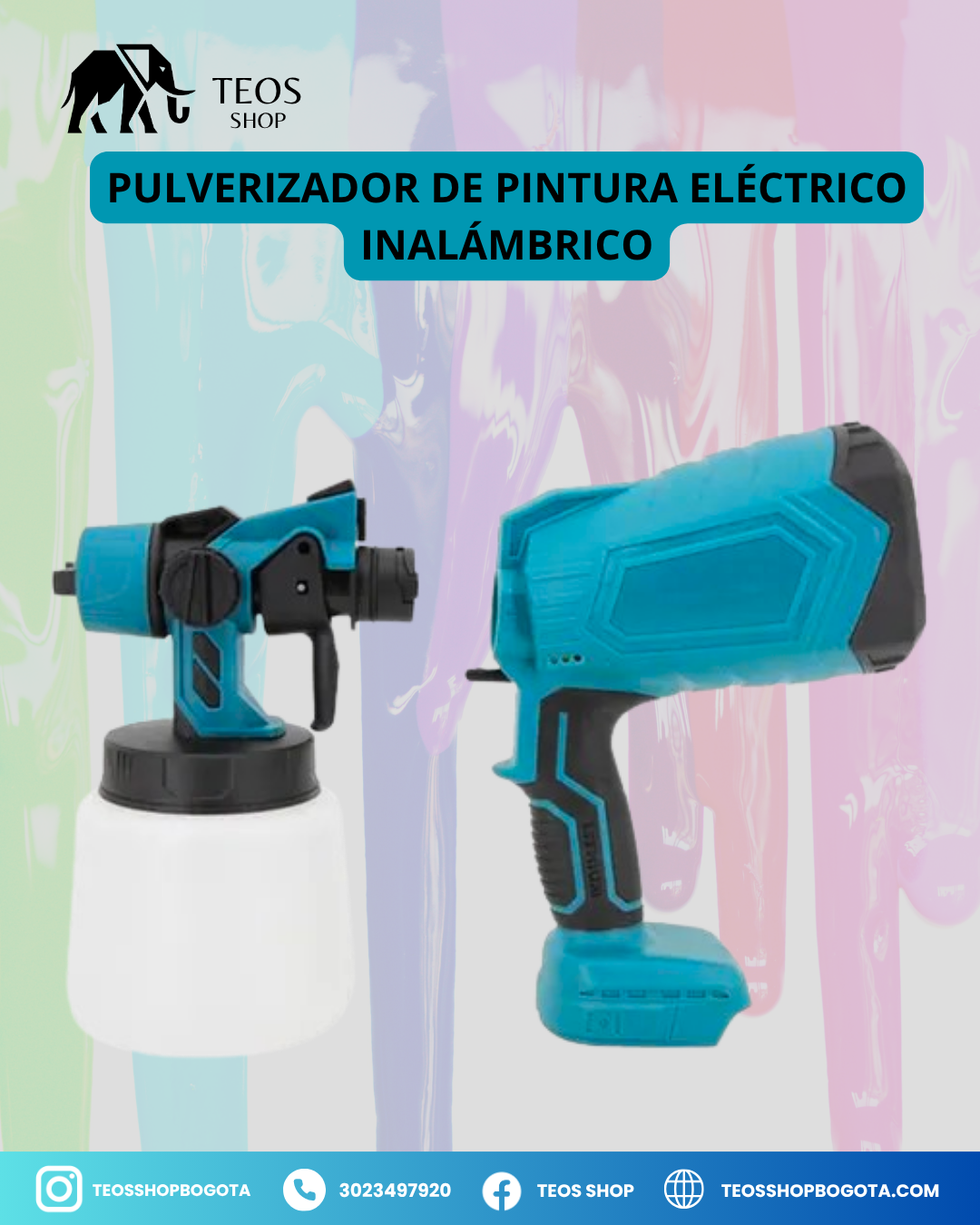 Pulverizador de Pintura Eléctrico Inalámbrico