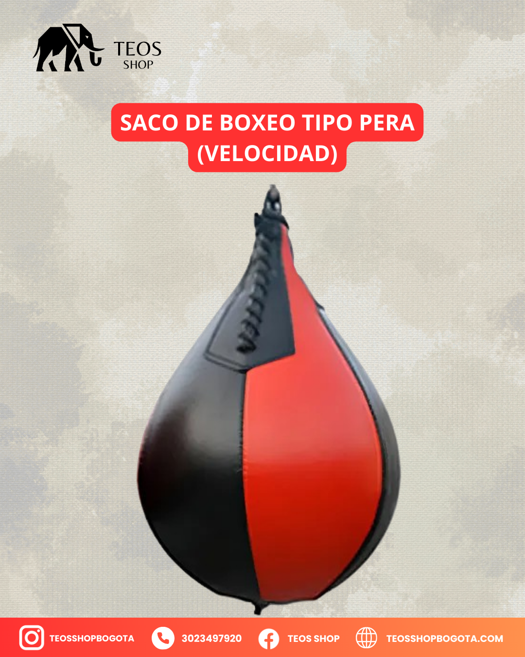 Saco de boxeo tipo pera (velocidad)