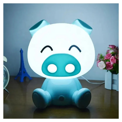 Lampara cerdito de mesa con diferentes tonos de luz
