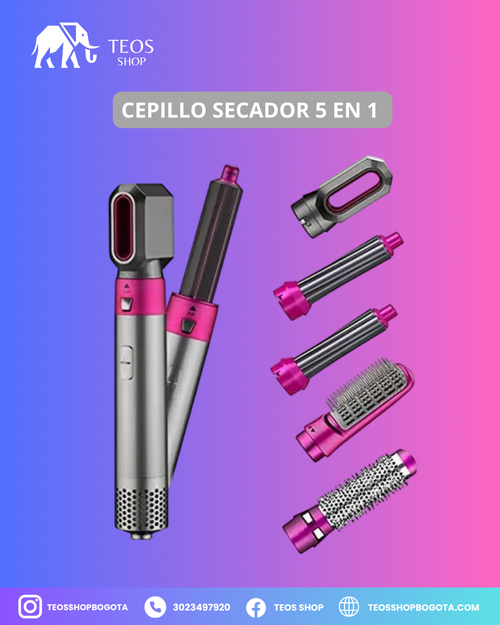 Cepillo secador de cabello 5 en 1