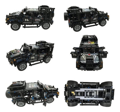 Camioneta hommer de juguete armable de 909 piezas escala 1:14 para coleccionar
