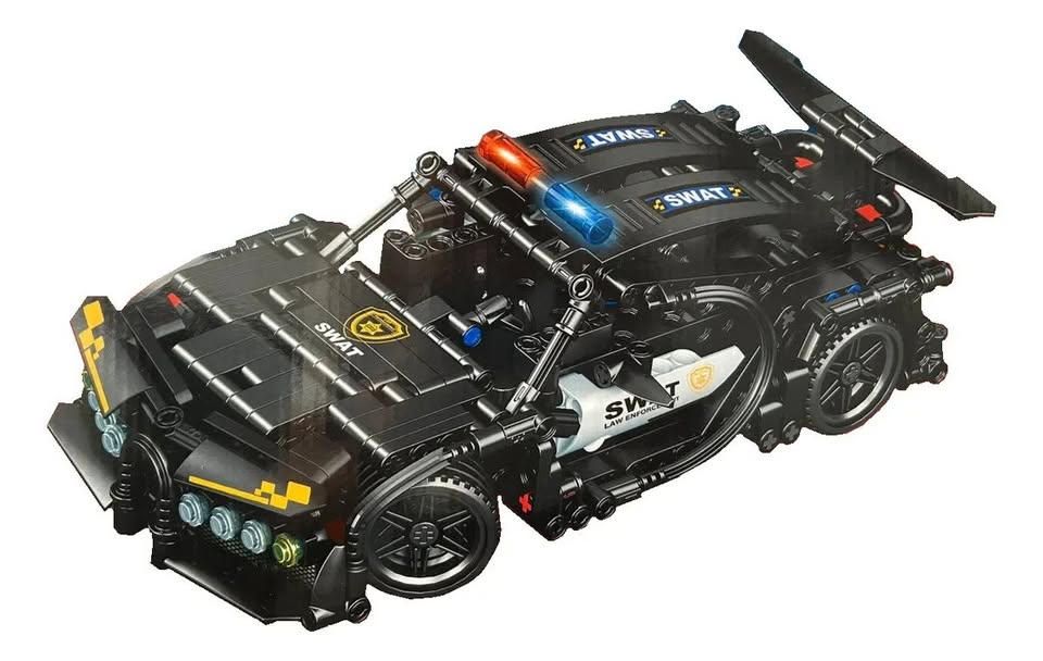 Carro a control remoto armable de 396 piezas escala 1:16 swat