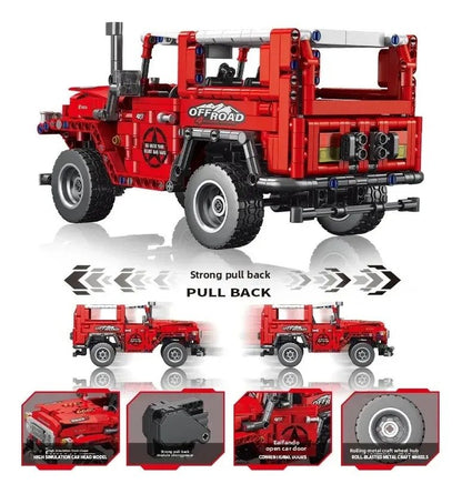 camioneta off road armable de 910 piezas a escala 1:14