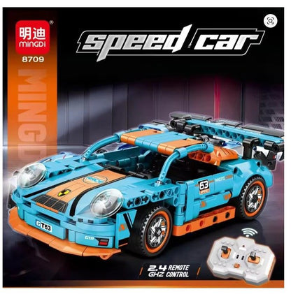 Carro deportivo speed gt armable con control remoto de 305 piezas a escala