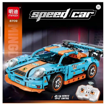 Carro deportivo speed gt armable con control remoto de 305 piezas a escala