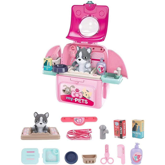 Juguete maleta con mascota y accesorios