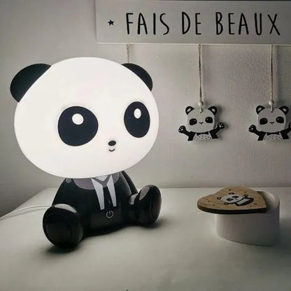 Lampara de mesa recargable con diseño de panda