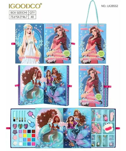 Libro mágico de maquillaje y accesorios para niñas