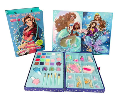 Libro mágico de maquillaje y accesorios para niñas