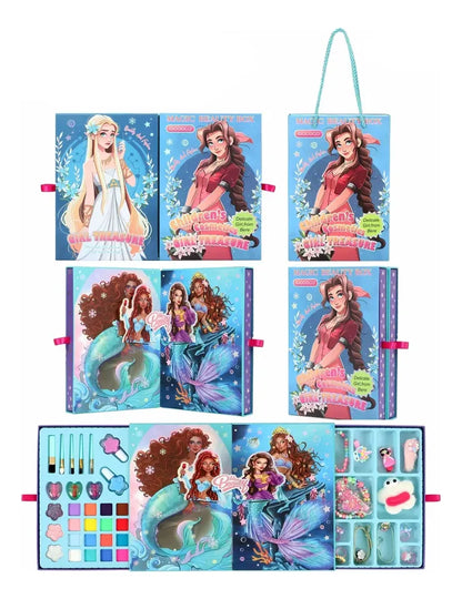 Libro mágico de maquillaje y accesorios para niñas