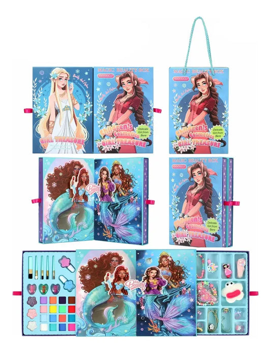Libro mágico de maquillaje y accesorios para niñas
