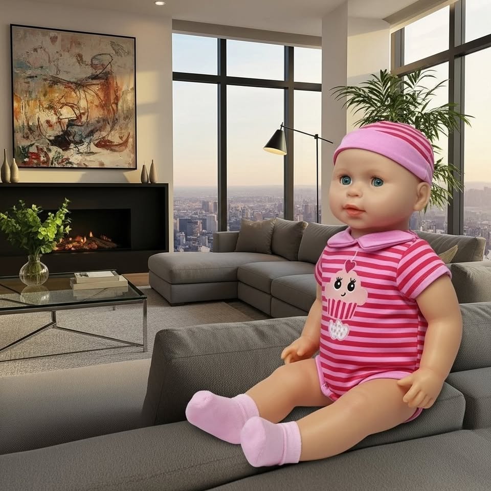 Muñeca con accesorios para baño para alimentar y cuidar