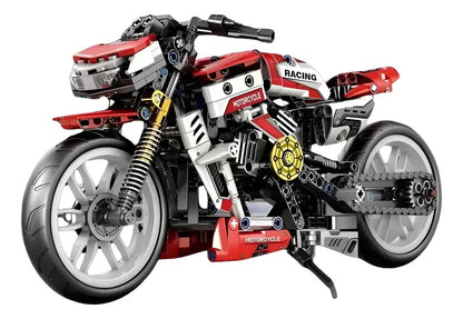 Motocicleta armable de 467 piezas a escala deportiva