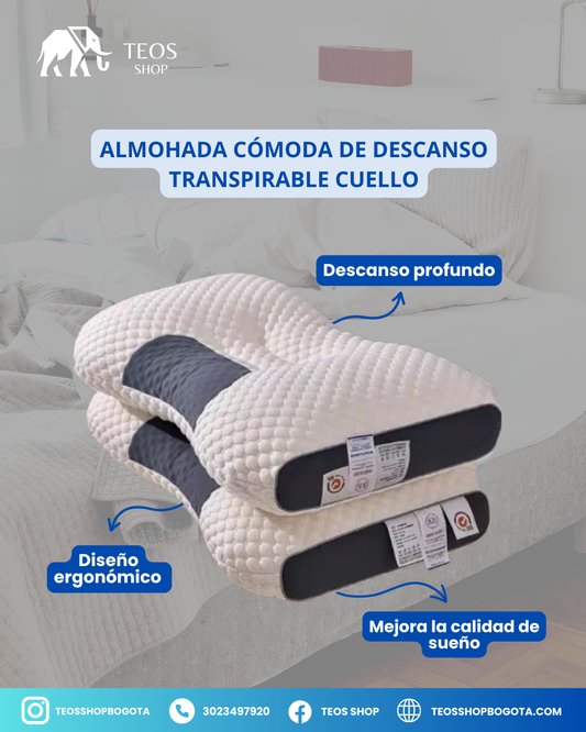 Almohada cómoda de descanso transpirable cuello