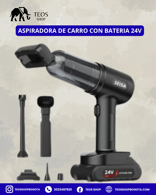 Aspiradora de carro con batería de 24v