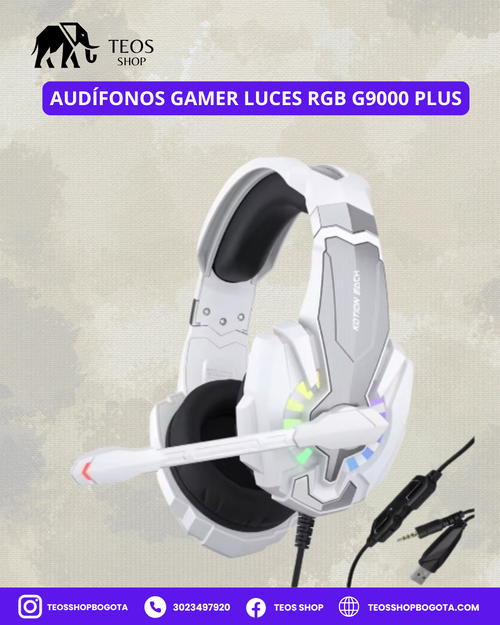 Audífonos Gamer luces RGB G9000 plus