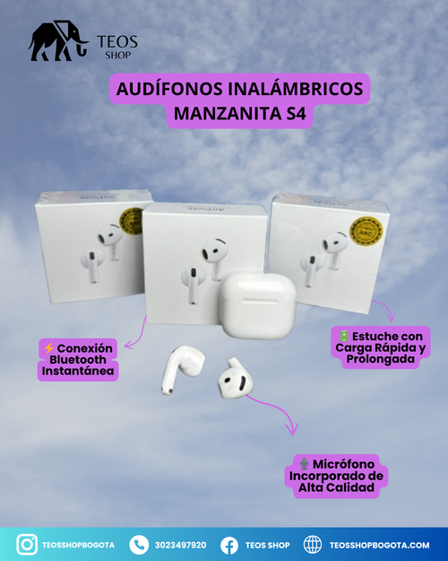 Audífonos inalámbricos manzanita S4