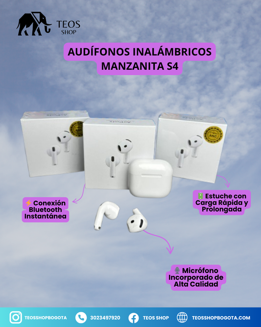 Audífonos inalámbricos manzanita S4
