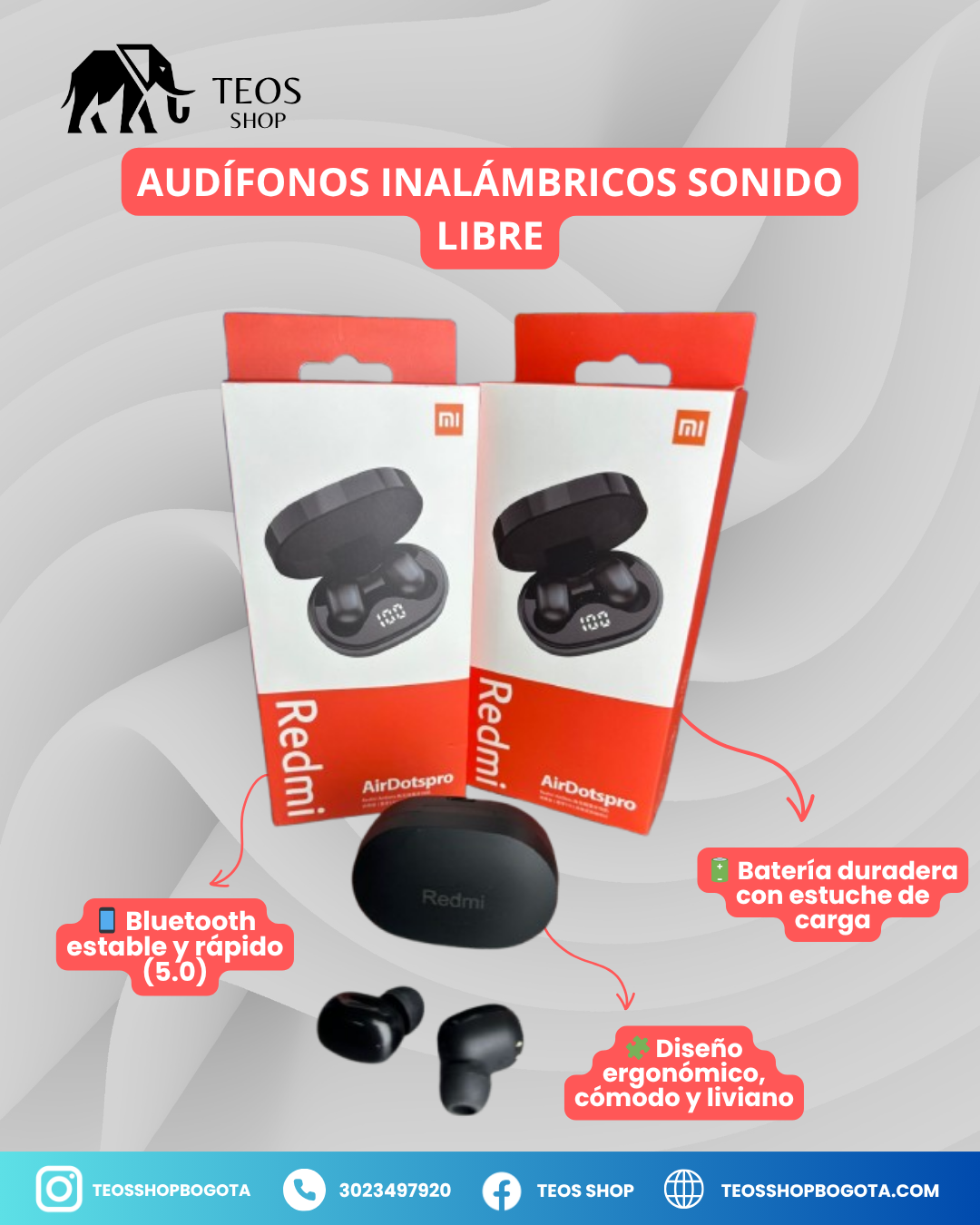 Audífonos inalámbricos sonido libre
