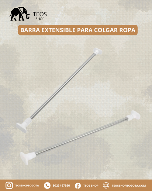 Barra extensible para colgar ropa