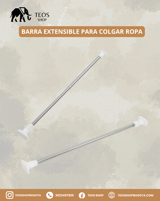 Barra extensible para colgar ropa