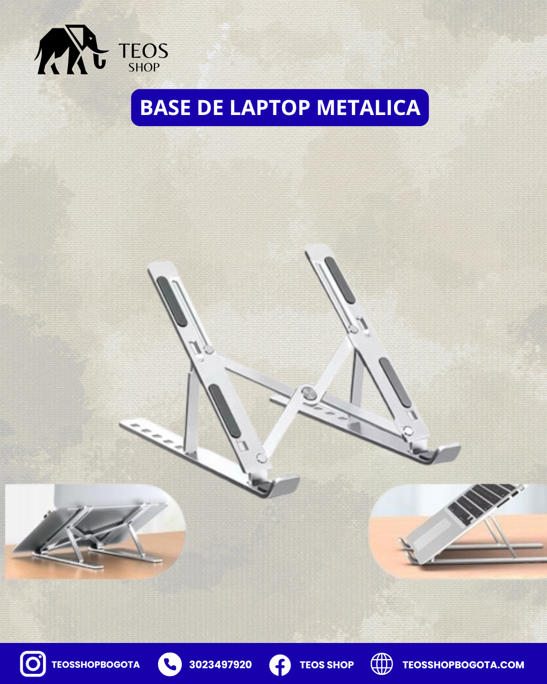 Base de Laptop Metálica