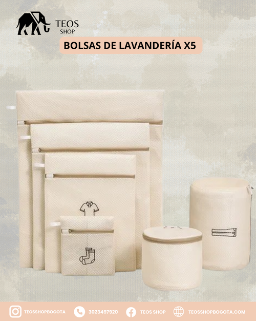 Bolsas de lavandería x5