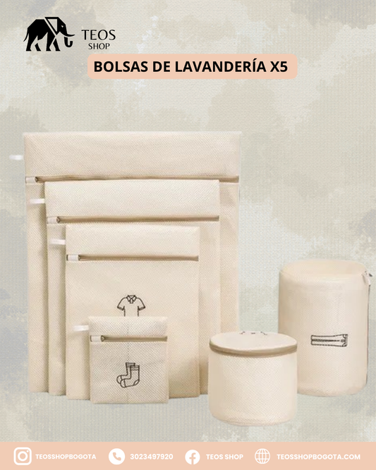 Bolsas de lavandería x5