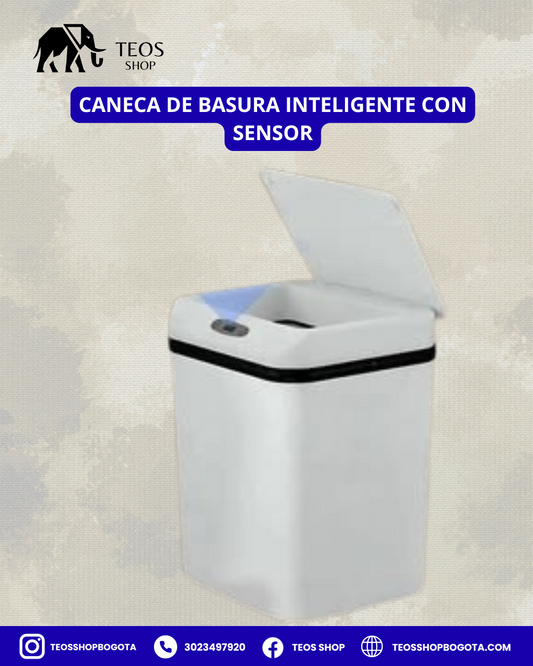 Caneca de basura inteligente con sensor