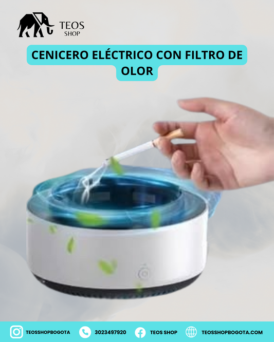 Cenicero eléctrico con filtro de olor