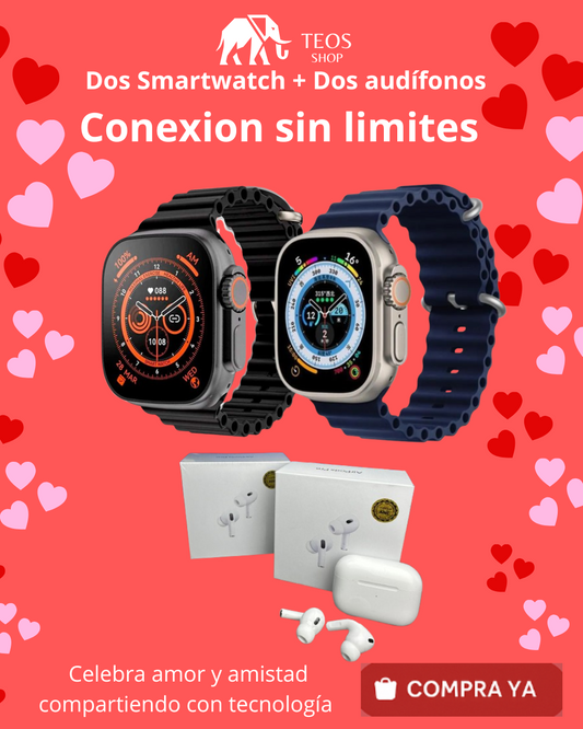 Combo de Dos Smartwatch + Dos Audífonos