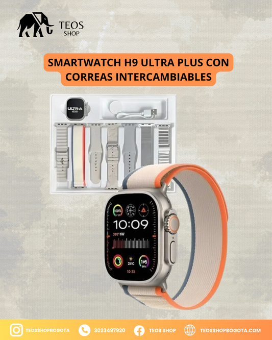 Smartwatch H9 Ultra Plus con correas intercambiables
